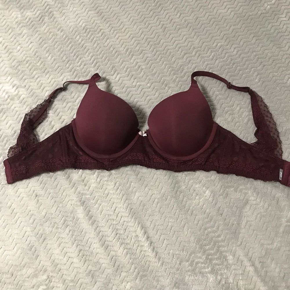 Maroon Aerie Push Up Bra 34D